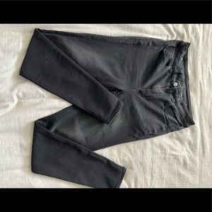 High stretch, high rise, booty lifting black jeggins